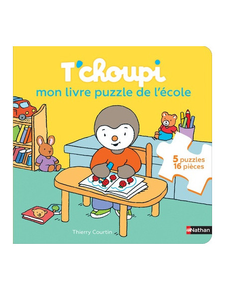 T'choupi mon livre puzzle de l'ecole
