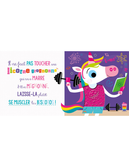 Il ne faut pas toucher une licorne grognonne