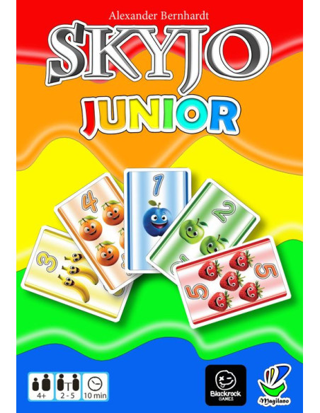 Cartes Skyjo Junior avec illustrations colorées de fruits - Format 5,7 x 8,7 cm