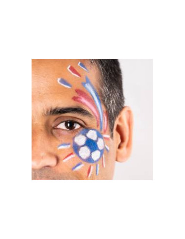 Kit supporter 3 crayons de maquillage Bleu-Blanc-Rouge