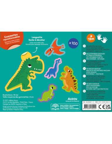 100 gommettes - les dinosaures
