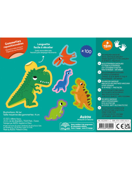 100 gommettes - les dinosaures