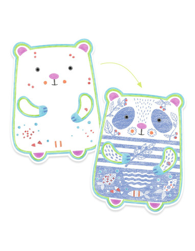 Coloriages a reveler - animaux sauvages - djeco