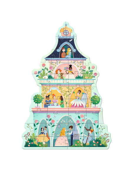 Puzzle geant - la tour des princesses 36 pcs - djeco