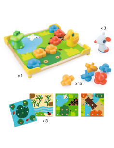 Jeu educatif - mosaïco - ducky & co - djeco 2