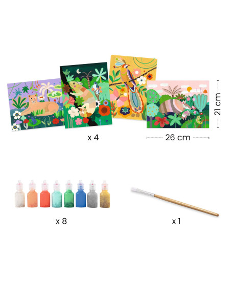 Coffrets peinture - forêt tropicale - djeco