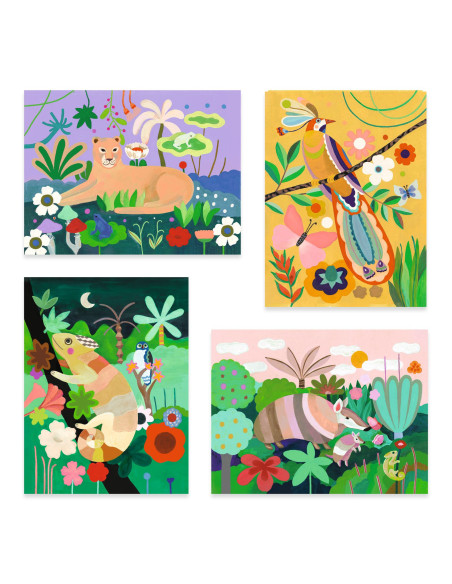 Coffrets peinture - forêt tropicale - djeco