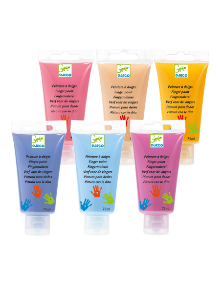 6 tubes de peinture à doigts Sweet