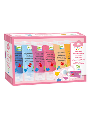 6 tubes de peinture à doigts Sweet