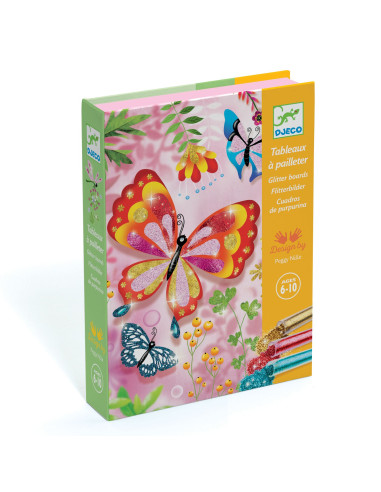 Tableaux paillettes - papillons