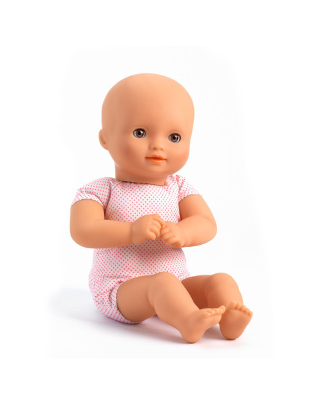 Poupon 32cm petit pan - baby flora - pomea djeco x petit pan