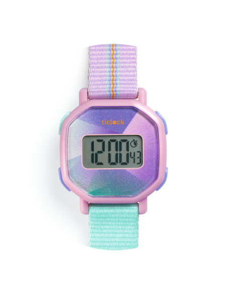 Montre digitale - purple prisma - djeco
