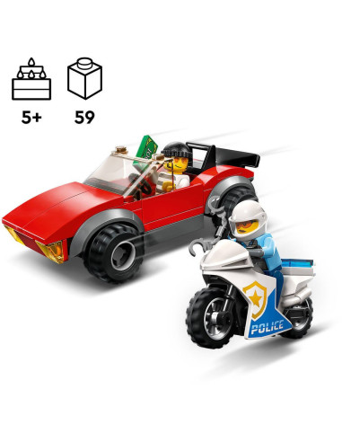 La course-poursuite de la moto de police - lego® city 60392 