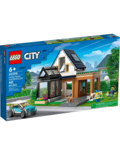 La maison familiale et la voiture électrique - lego® city - 60398