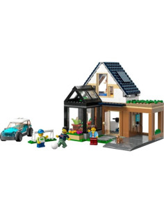 La maison familiale et la voiture électrique - lego® city - 60398 2