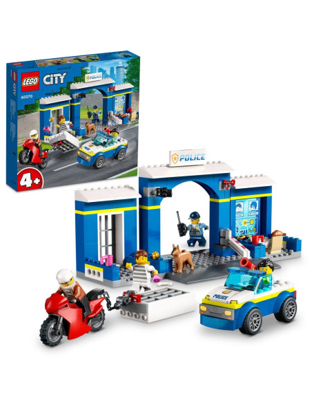Lego® city 60370 - la course-poursuite au poste de police