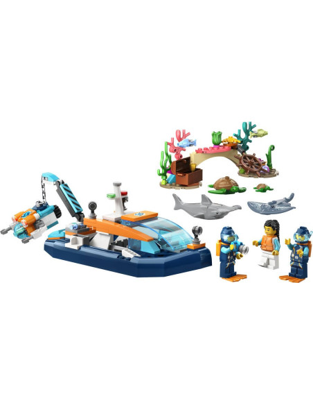 Lego® city 60377 - le bateau d’exploration sous-marine