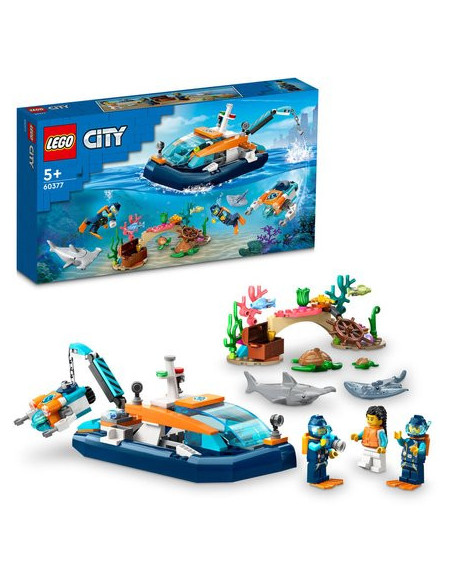 Lego® city 60377 - le bateau d’exploration sous-marine