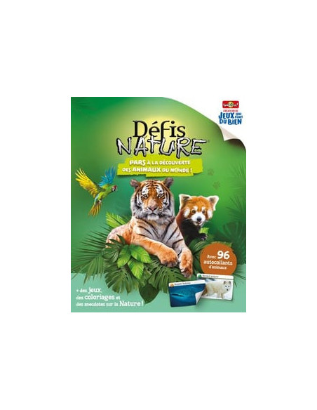 Album autocollants defis nature "les animaux du monde" - bioviva