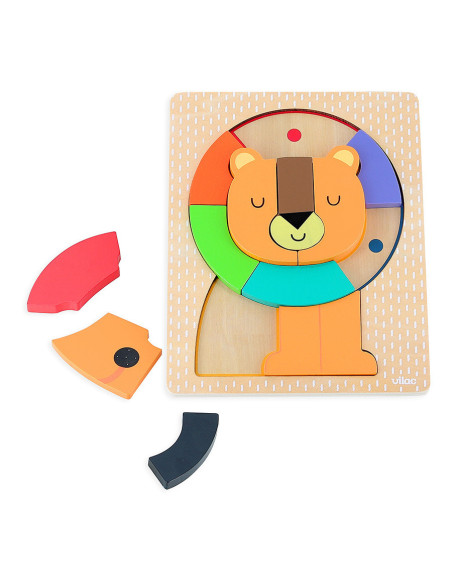 Puzzle / encastrement en volume lion - andy westface - vilac