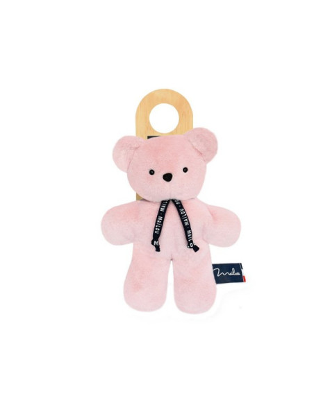 L'ours dorlotin - pain d'epice - rose poudre - mailou