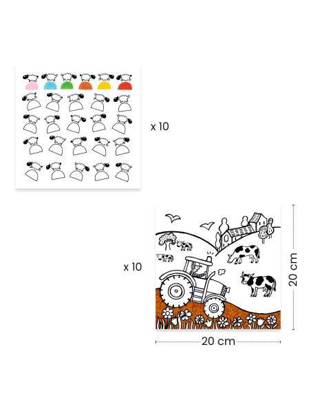 Distributeur de coloriages - ferme - djeco