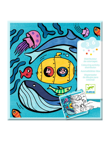 Distributeur de coloriages - océan - djeco