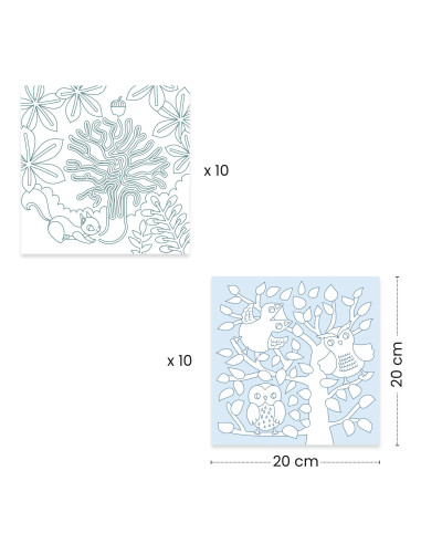 Distributeur de coloriages - forêt - djeco