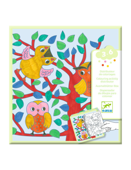 Distributeur de coloriages - forêt - djeco