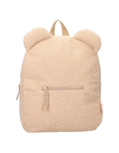 Sac à dos enfant ourson bouclette beige