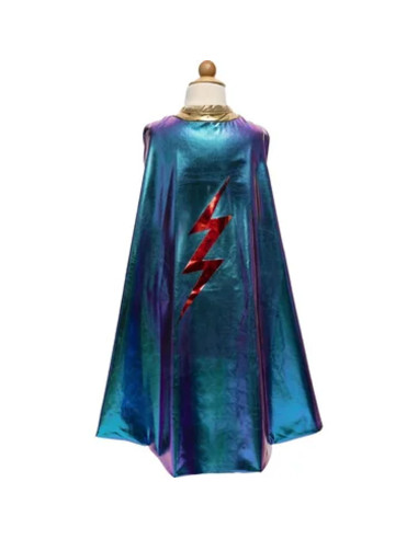 Cape de super héros brillante, réversible taille 5-6 ans