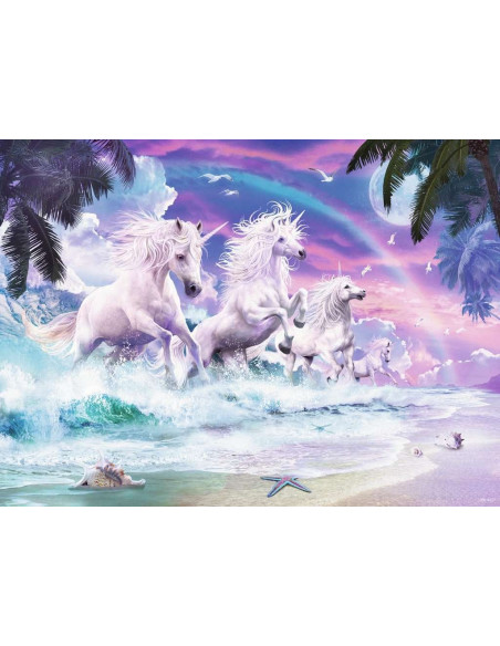 Puzzle 150 p xxl - licornes sur la plage