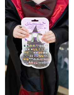 Boucles d'oreilles autocollantes sorcieres halloween 2