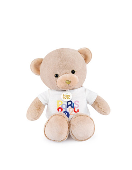 Ours jo paris 2024 - ours beige t-shirt paris 2024 