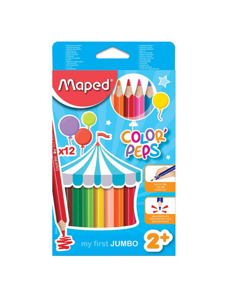 Crayons jumbo color'peps x12 - maped