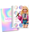 Carnet a5 couverture cartonnée et stickers - wow generation