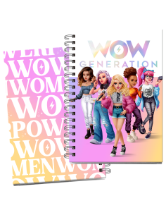 Carnet a5 couverture cartonnée et stickers - wow generation 2