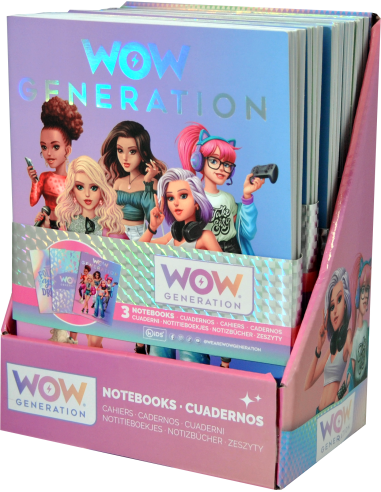 Set de 3 carnets a5 couverture souple - wow generation