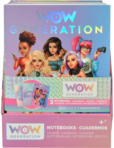 Set de 3 carnets a5 couverture souple - wow generation