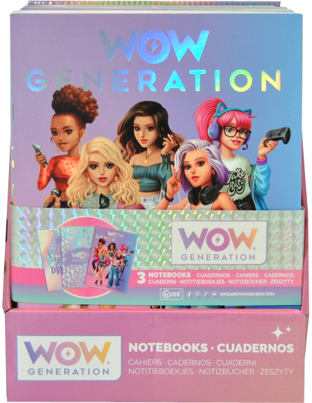 Set de 3 carnets a5 couverture souple - wow generation