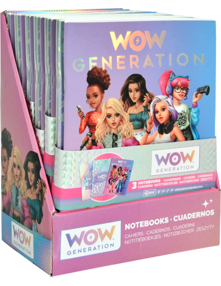 Set de 3 carnets a5 couverture souple - wow generation