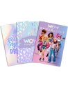 Set de 3 carnets a5 couverture souple - wow generation