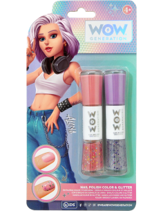 Set 2 vernis pastel et paillettes - wow generation