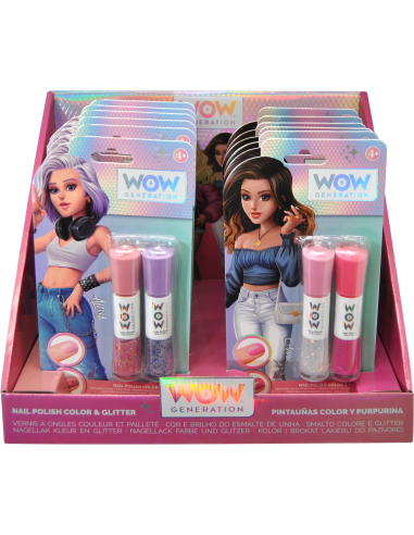Set 2 vernis pastel et paillettes - wow generation