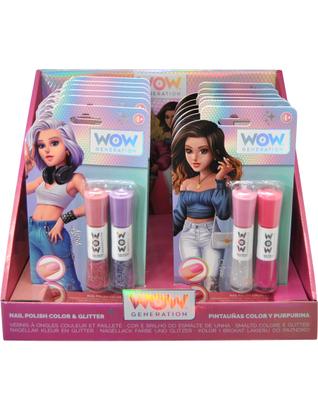 Set 2 vernis pastel et paillettes - wow generation