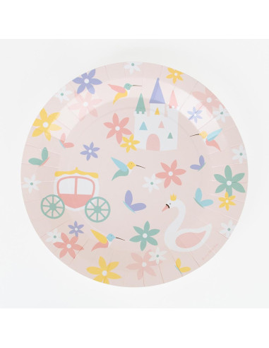 8 assiettes princesses - my little day