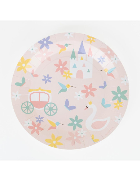 8 assiettes princesses - my little day