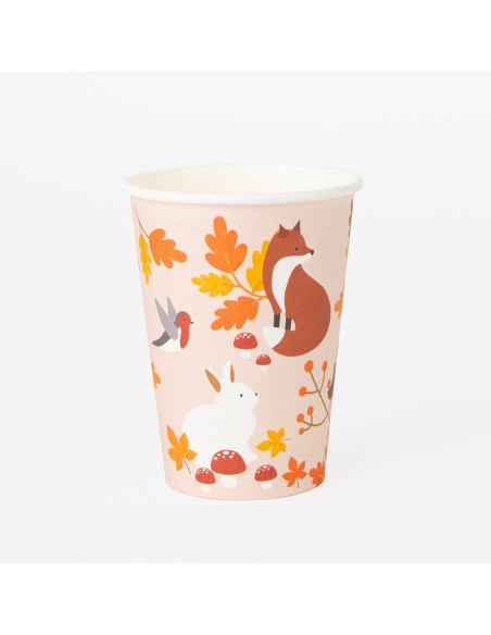 8 gobelets animaux de la foret - my little day