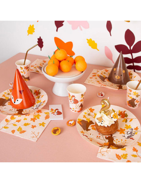 8 assiettes animaux de la foret - my little day