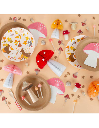 8 assiettes animaux de la foret - my little day